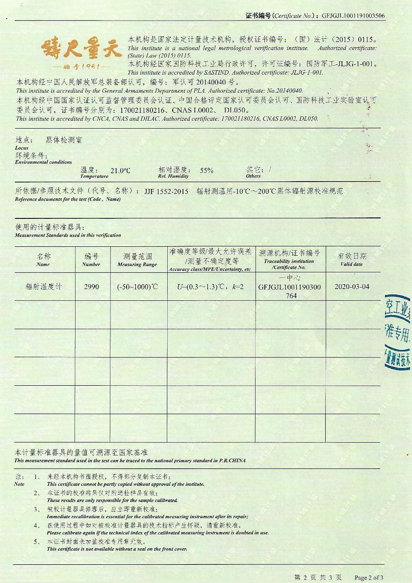 河北清研計(jì)量檢測(cè)服務(wù)有限公司-黑體輻射源案例